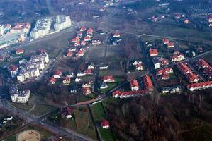 autumn aerial photo of Warsaw  in Poland