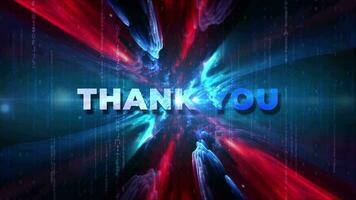 Thank you abstract sci fi hitech cinematic title background video