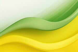 Simple yellow green background, wavy lines, gradient. Generative AI photo