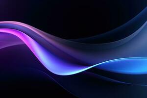 Blue purple gradient abstract background with smoke, neon, glow effect photo