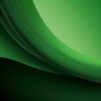 Simple empty green background, wavy lines, gradient photo