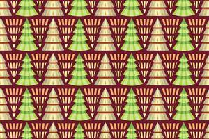 Seamless pattern with Christmas trees, endless repeating New Year event colorful pattern with decorative, stylized Christmas trees. vector