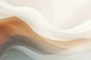 Simple abstract brown gray background with waves photo