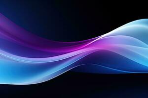 Blue purple gradient abstract background with smoke, neon, glow effect photo