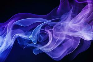 Blue purple gradient abstract background with smoke, neon, glow effect photo