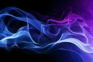 Blue purple gradient abstract background with smoke, neon, glow effect photo