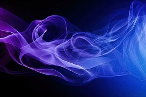 Blue purple gradient abstract background with smoke, neon, glow effect photo