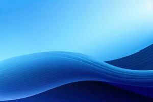 Simple elegant blue background for design, waves, empty space, surface photo