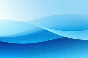 Simple elegant blue background for design, waves, empty space, surface photo