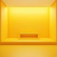 Empty yellow space, room, stage for advertising, text, design photo