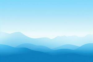 Simple elegant blue background for design, waves, empty space, surface photo
