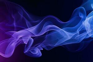 Blue purple gradient abstract background with smoke, neon, glow effect photo