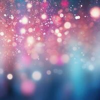 Shining abstract pink blue background, bokeh effect, blur, gradient photo