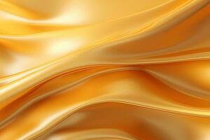 Yellow wavy abstract background for design photo