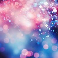 Shining abstract pink blue background, bokeh effect, blur, gradient photo