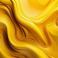 Simple abstract yellow background, splashes of paint, brush strokes photo