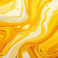 Simple abstract yellow background, splashes of paint, brush strokes photo