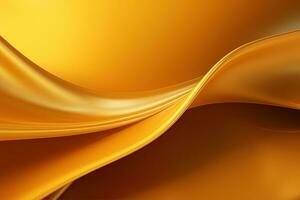 Yellow wavy abstract background for design photo