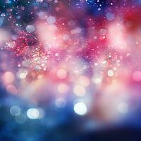Shining abstract pink blue background, bokeh effect, blur, gradient photo