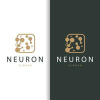 Neuron Logo, Neuron Nerve or Seaweed Vector Abstract Molecule Design, Template Illustration