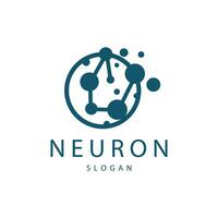 Neuron Logo, Neuron Nerve or Seaweed Vector Abstract Molecule Design, Template Illustration