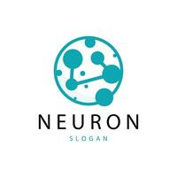 Neuron Logo, Neuron Nerve or Seaweed Vector Abstract Molecule Design, Template Illustration