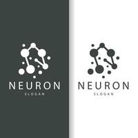 Neuron Logo, Neuron Nerve or Seaweed Vector Abstract Molecule Design, Template Illustration