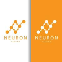 neurona logo, neurona nervio o algas marinas vector resumen molécula diseño, modelo ilustración