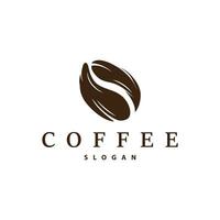 Coffee Logo, Simple Caffeine Drink Design from Coffee Beans, for Cafe, Bar, Restaurant or Product Brand Business vector