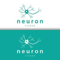 Neuron Logo, Neuron Nerve or Seaweed Vector Abstract Molecule Design, Template Illustration