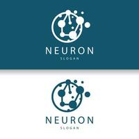 Neuron Logo, Neuron Nerve or Seaweed Vector Abstract Molecule Design, Template Illustration