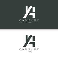 Initial HA Letter Logo, Modern and Luxurious Minimalist Vector AH Logo Template for Business Brand