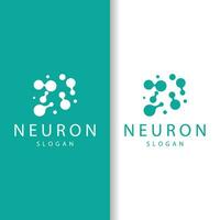 Neuron Logo, Neuron Nerve or Seaweed Vector Abstract Molecule Design, Template Illustration