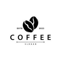 Coffee Logo, Simple Caffeine Drink Design from Coffee Beans, for Cafe, Bar, Restaurant or Product Brand Business vector