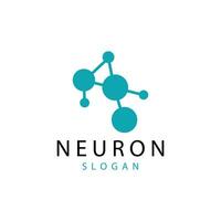 Neuron Logo, Neuron Nerve or Seaweed Vector Abstract Molecule Design, Template Illustration