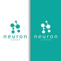 Neuron Logo, Neuron Nerve or Seaweed Vector Abstract Molecule Design, Template Illustration