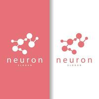 Neuron Logo, Neuron Nerve or Seaweed Vector Abstract Molecule Design, Template Illustration