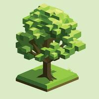 basic isometric tree vector