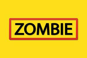 zombie image yellow vector