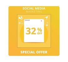 32 percent off Sale. Special offer symbol. Save 32 percentages. Vector illustration
