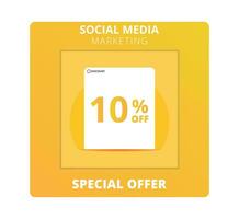 10 percent off Sale. Special offer symbol. Save 10 percentages. Vector illustration