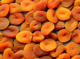 dry apricots background, close up photo