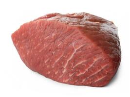 fresh raw beef steak isolated on white background photo