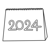 calendario año 2024 png