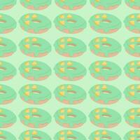 Seamless pattern with glazed donuts vector