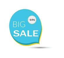 Up to 64 percent off price discount big sale banner. vector