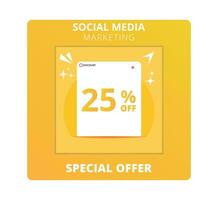 25 percent off Sale. Special offer symbol. Save 25 percentages. Vector illustration