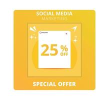 25 percent off Sale. Special offer symbol. Save 25 percentages. Vector illustration