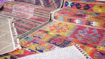 collection of Seamless colorful carpet video