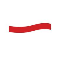 Indonesia Flag Ribbon vector